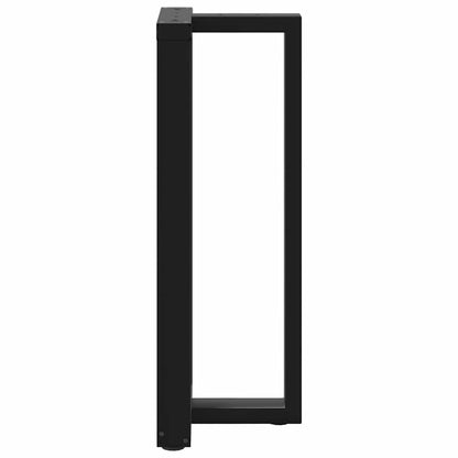 Gambe per tavolo da bar forma T 2 pz nere 40x35x(100-101) cm