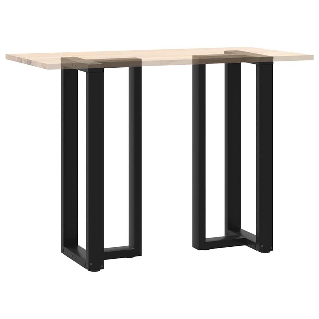 Gambe per tavolo da bar forma T 2 pz nere 40x35x(100-101) cm