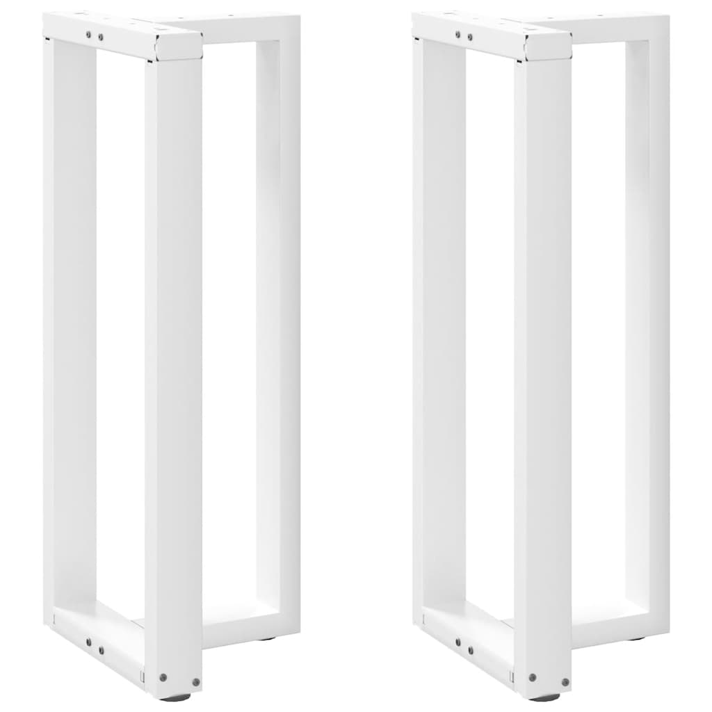 Gambe Tavolo Bar a Forma T 2pz bianco 40x35x(101-102)cm Acciaio