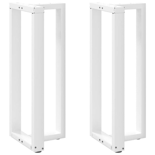 Gambe Tavolo Bar a Forma T 2pz bianco 40x35x(101-102)cm Acciaio