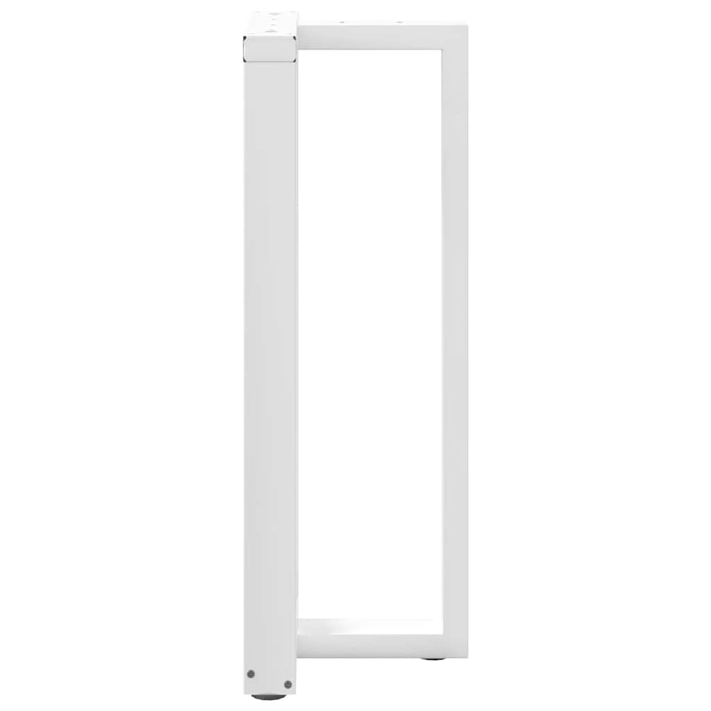 Gambe per tavolo da bar forma T 2 pz bianche 40x35x(100-101) cm