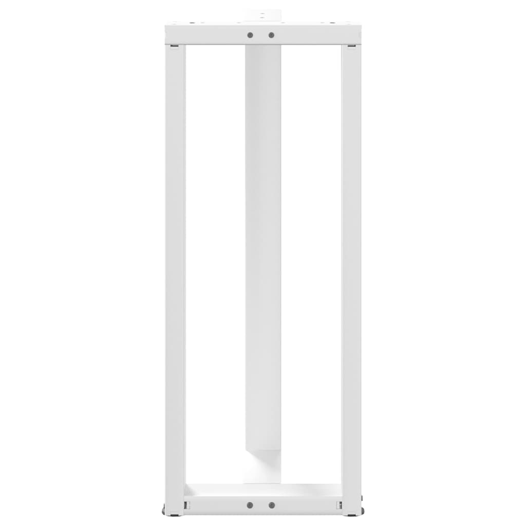 Gambe per tavolo da bar forma T 2 pz bianche 40x35x(100-101) cm
