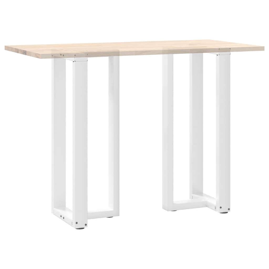 Gambe per tavolo da bar forma T 2 pz bianche 40x35x(100-101) cm
