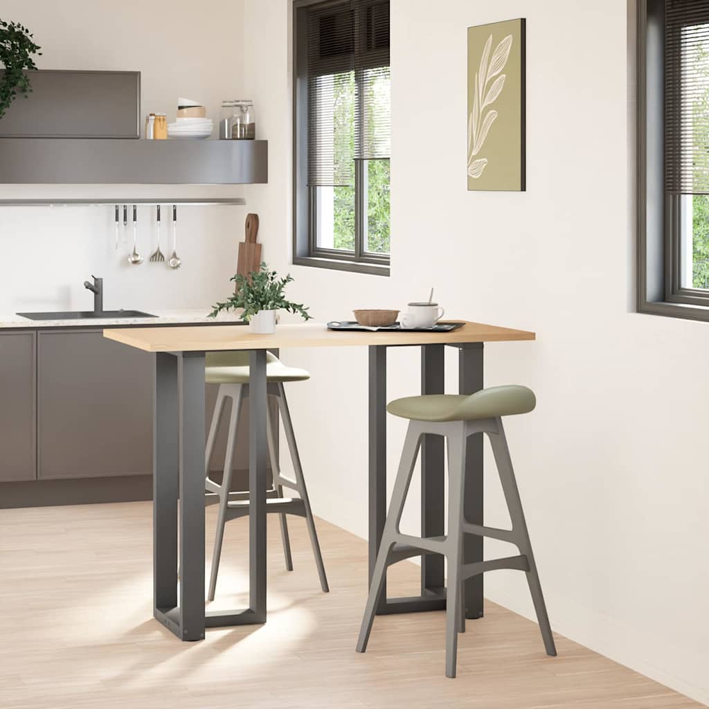 Gambe tavolo da bar forma T 2 pz Antracite 40x35x(100-101) cm