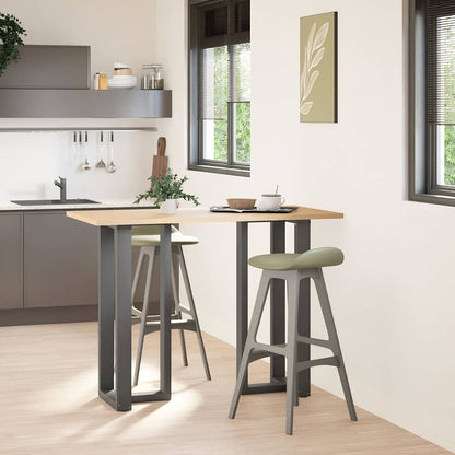 Gambe tavolo da bar forma T 2 pz Antracite 40x35x(100-101) cm
