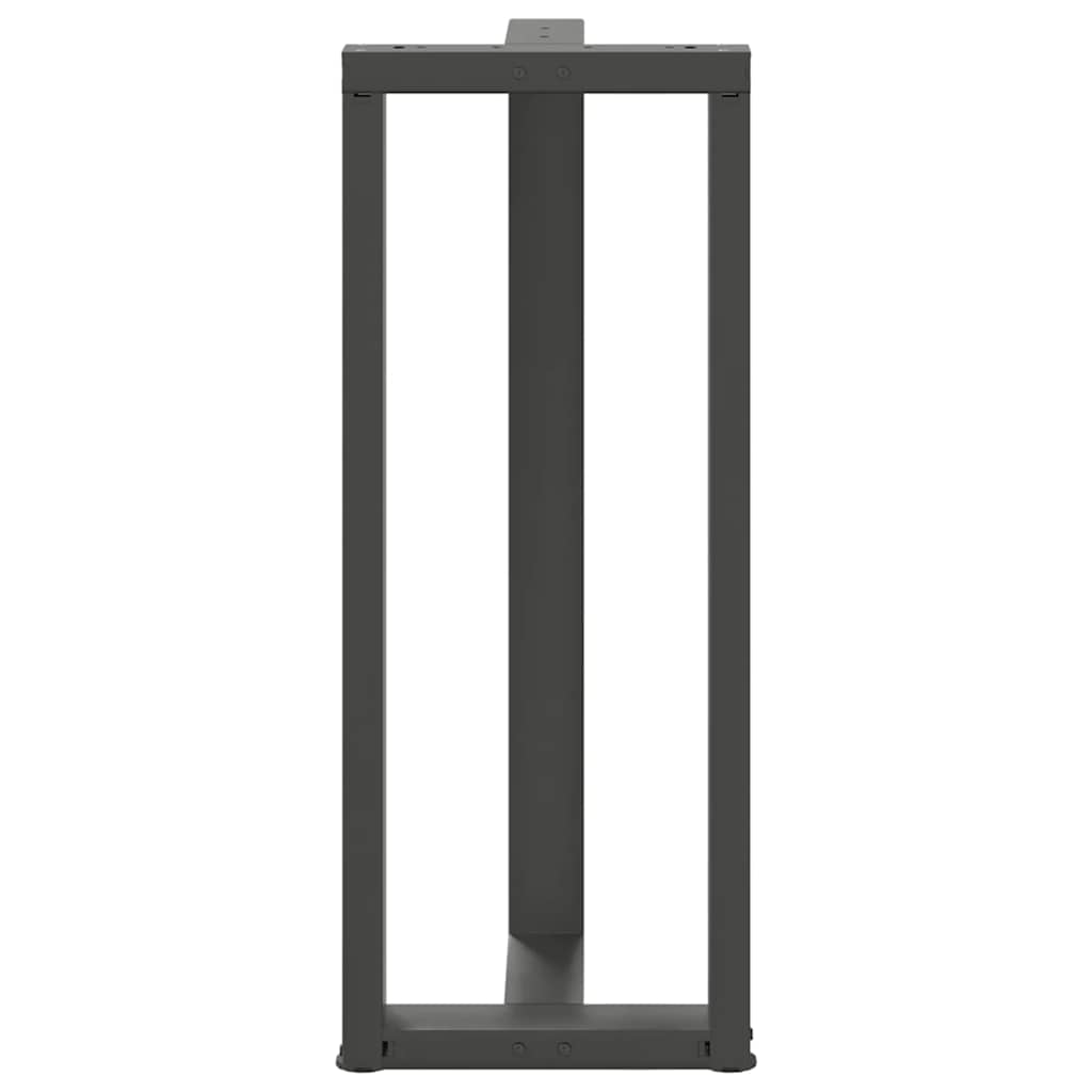 Gambe tavolo da bar forma T 2 pz Antracite 40x35x(100-101) cm