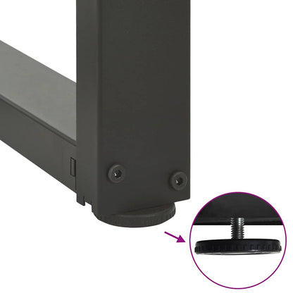Gambe tavolo da bar forma T 2 pz Antracite 40x35x(100-101) cm
