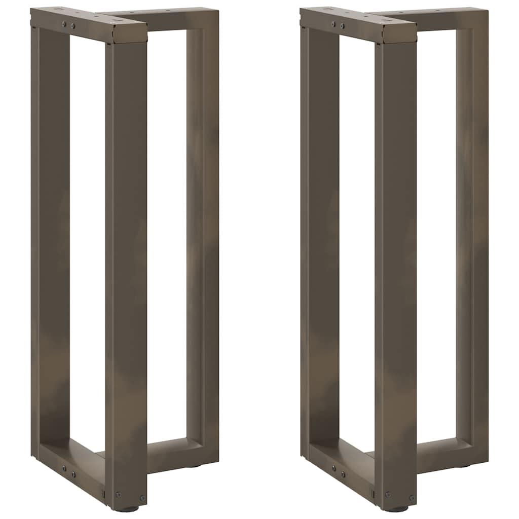 Gambe per tavolo da bar forma T 2 pz nere 40x35x(100-101) cm