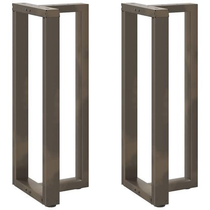 Gambe per tavolo da bar forma T 2 pz nere 40x35x(100-101) cm