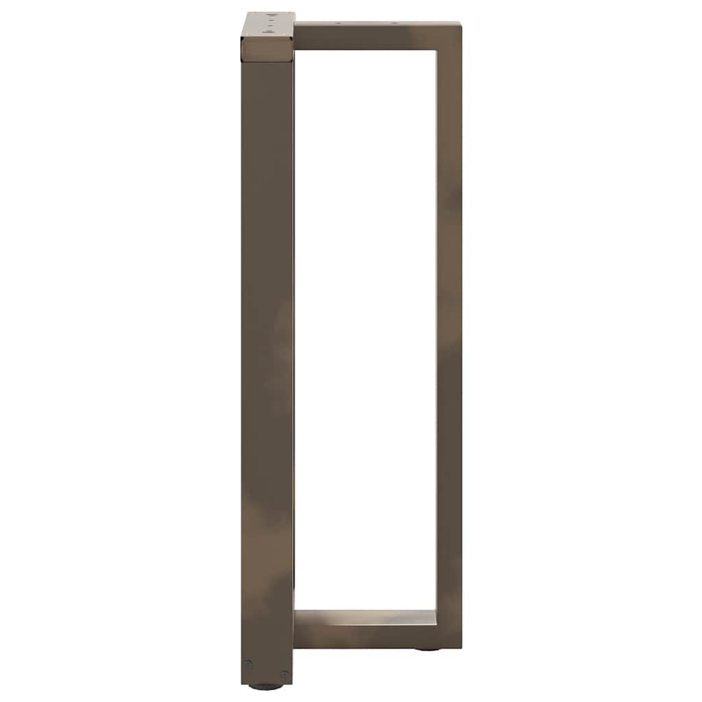 Gambe per tavolo da bar forma T 2 pz nere 40x35x(100-101) cm