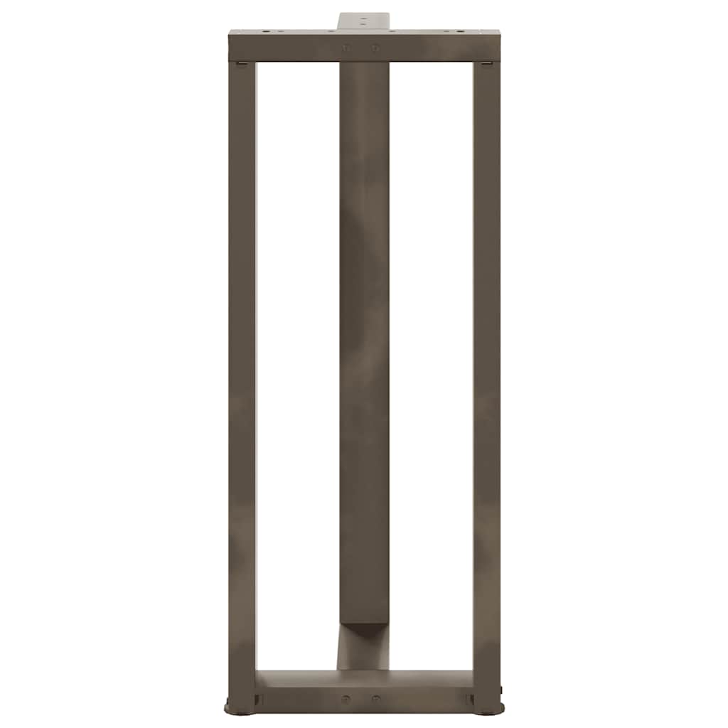 Gambe per tavolo da bar a forma di T 2 pz nere 40x35x(100-101) cm in acciaio | homemem39