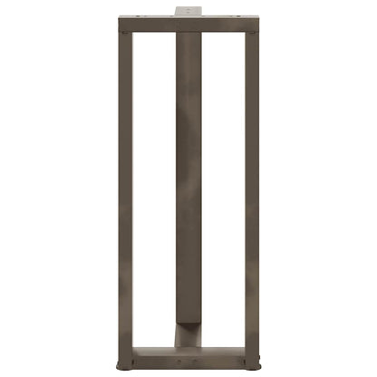 Gambe per tavolo da bar a forma di T 2 pz nere 40x35x(100-101) cm in acciaio | homemem39