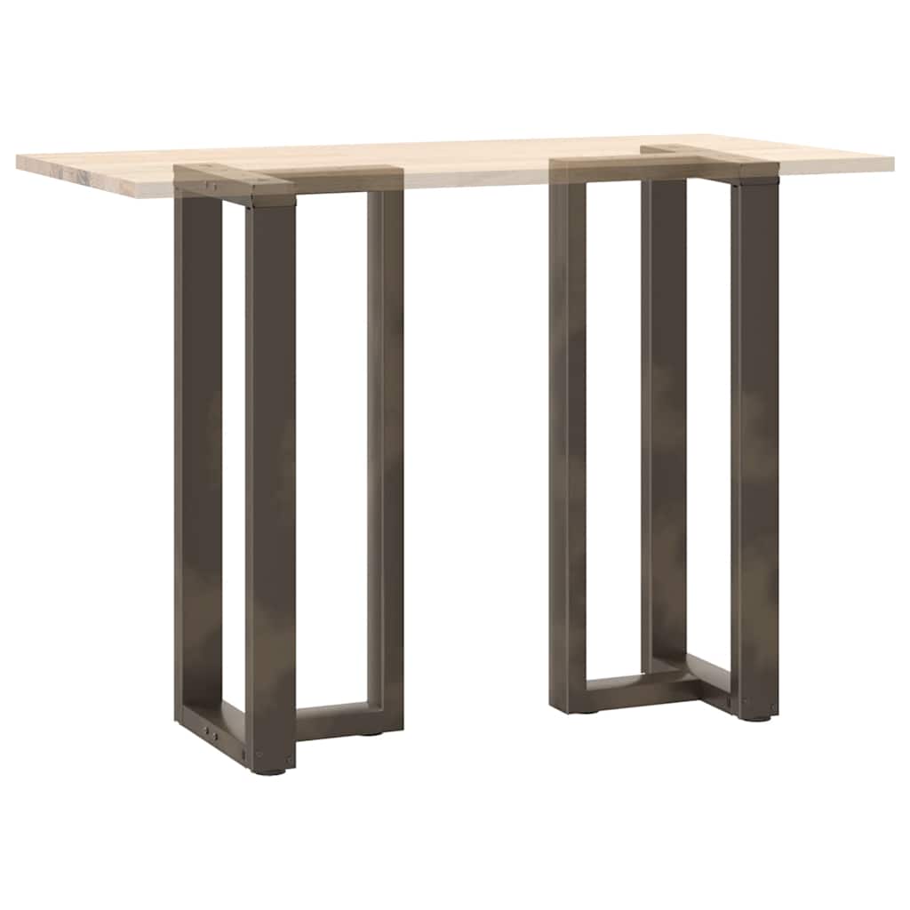 Gambe per tavolo da bar a forma di T 2 pz nere 40x35x(100-101) cm in acciaio | homemem39