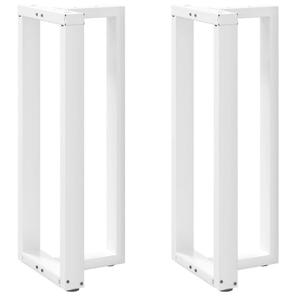 Gambe Tavolo Bar a Forma T 2pz bianco 50x35x(101-102)cm Acciaio