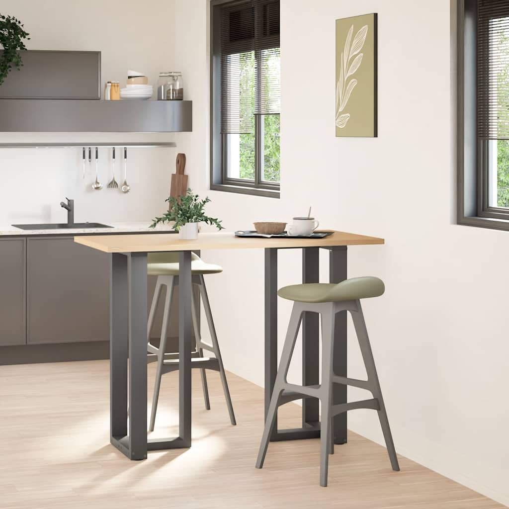 Gambe tavolo da bar forma T 2 pz Antracite 50x35x(100-101) cm