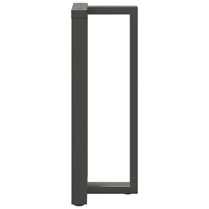 Gambe tavolo da bar forma T 2 pz Antracite 50x35x(100-101) cm