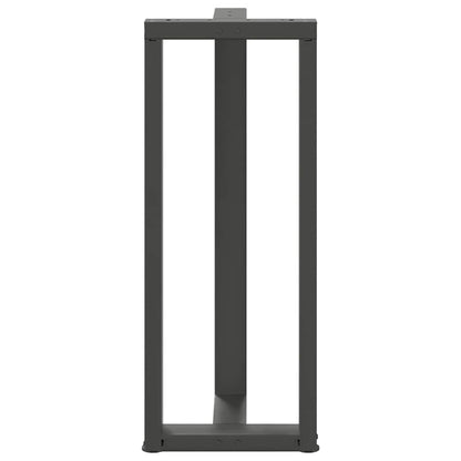 Gambe tavolo da bar forma T 2 pz Antracite 50x35x(100-101) cm