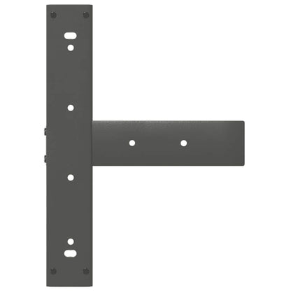 Gambe tavolo da bar forma T 2 pz Antracite 50x35x(100-101) cm