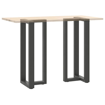 Gambe tavolo da bar forma T 2 pz Antracite 50x35x(100-101) cm