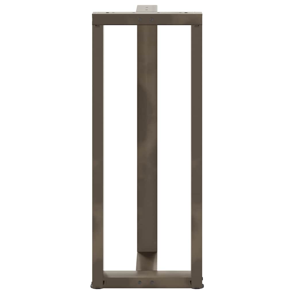 Gambe per tavolo da bar a forma di T 2 pz nere 50x35x(100-101) cm in acciaio - homemem39