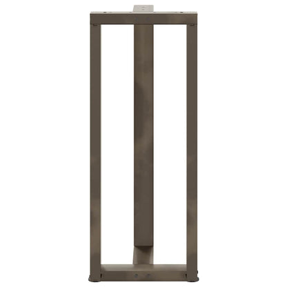 Gambe per tavolo da bar a forma di T 2 pz nere 50x35x(100-101) cm in acciaio - homemem39