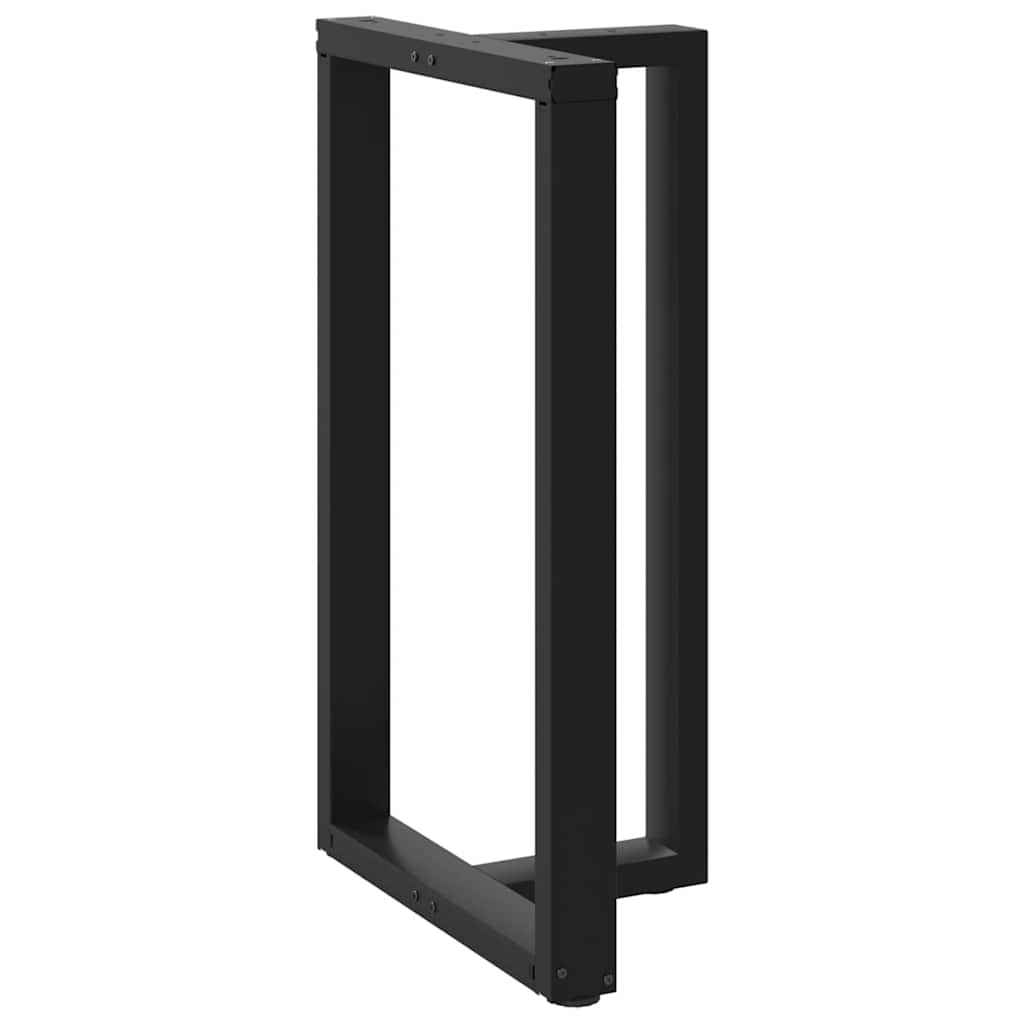 Gambe Tavolo Bar a Forma T 2 pz Nero 60x35x(101-102) cm Acciaio