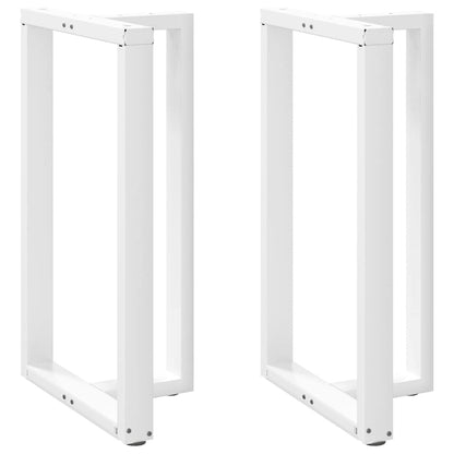 Gambe Tavolo Bar a Forma T 2pz bianco 60x35x(101-102)cm Acciaio