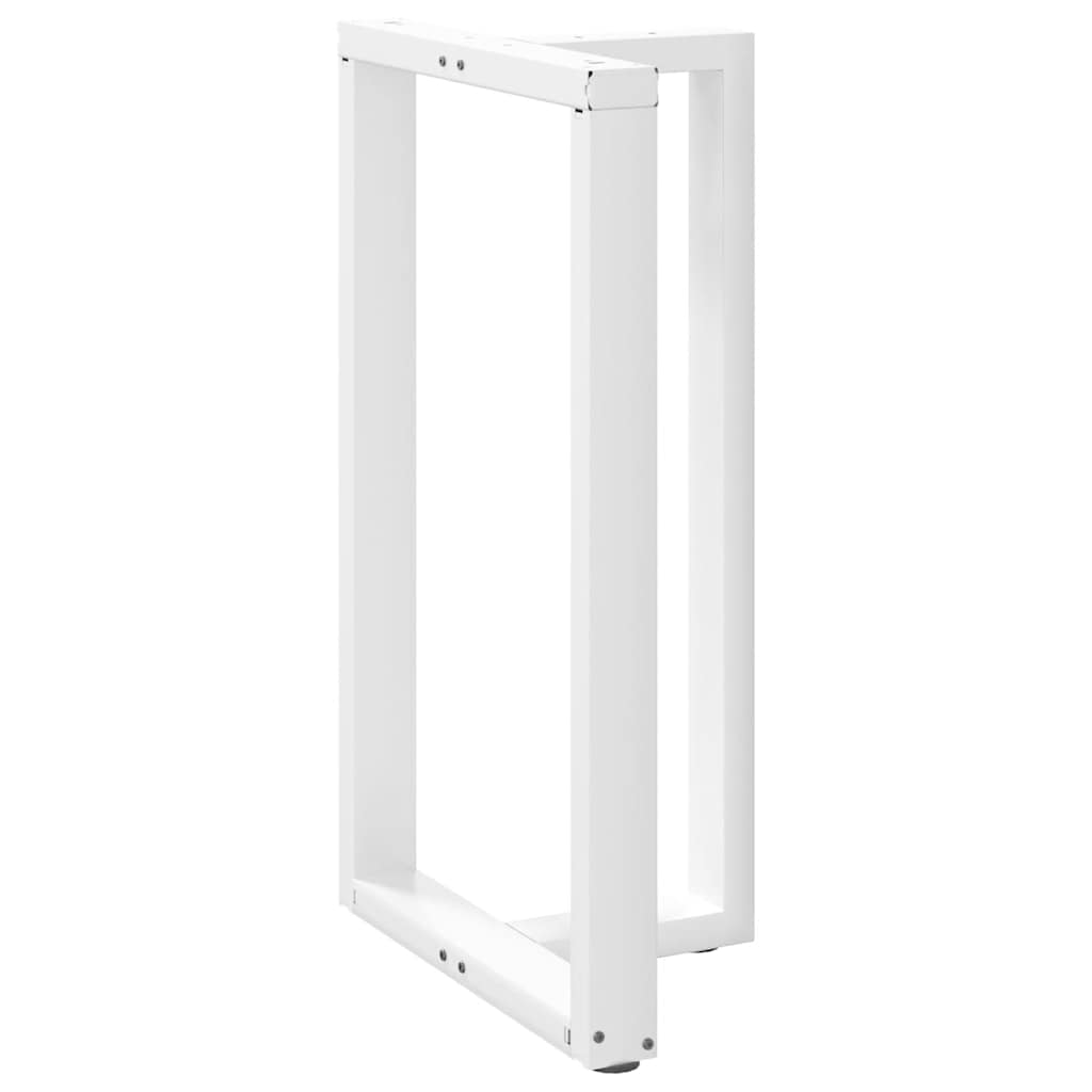 Gambe Tavolo Bar a Forma T 2pz bianco 60x35x(101-102)cm Acciaio