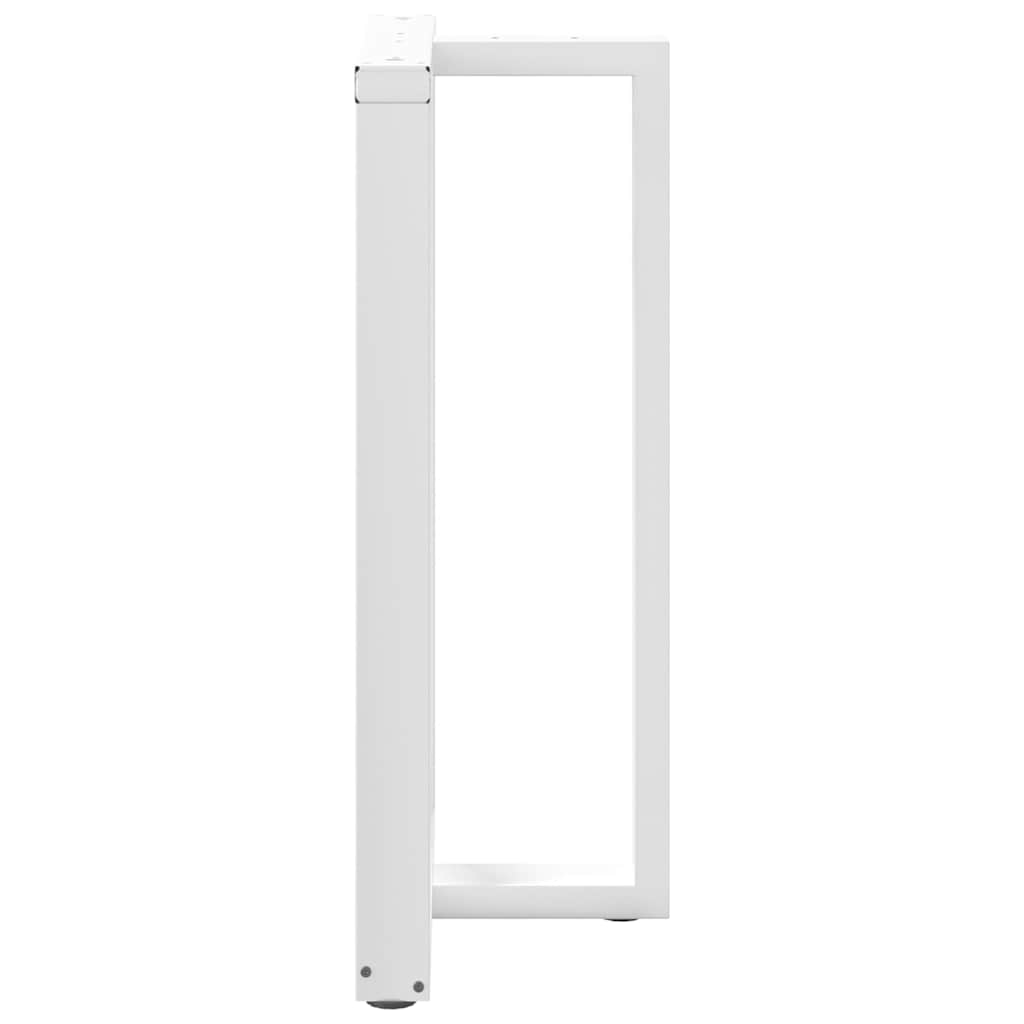 Gambe per tavolo da bar forma T 2 pz bianche 60x35x(100-101) cm