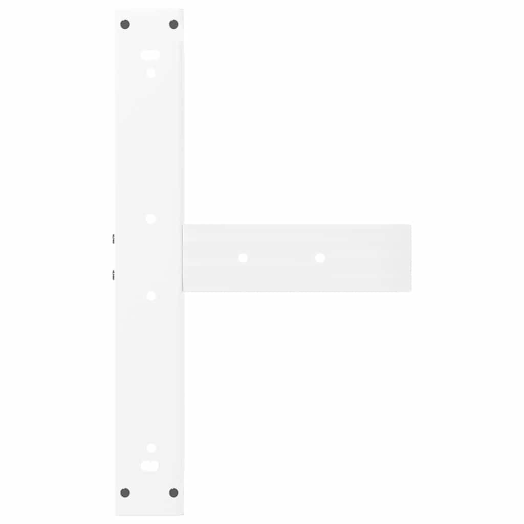 Gambe Tavolo Bar a Forma T 2pz bianco 60x35x(101-102)cm Acciaio