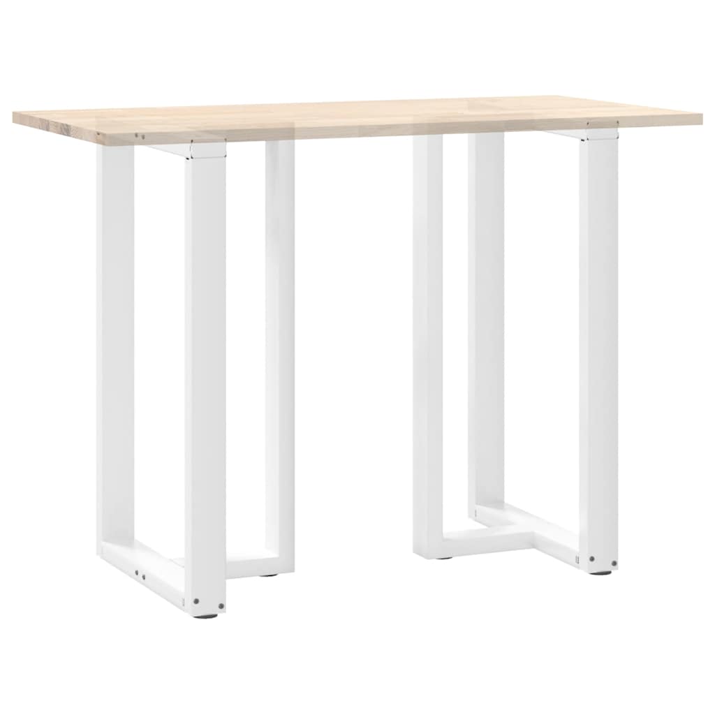 Gambe per tavolo da bar forma T 2 pz bianche 60x35x(100-101) cm