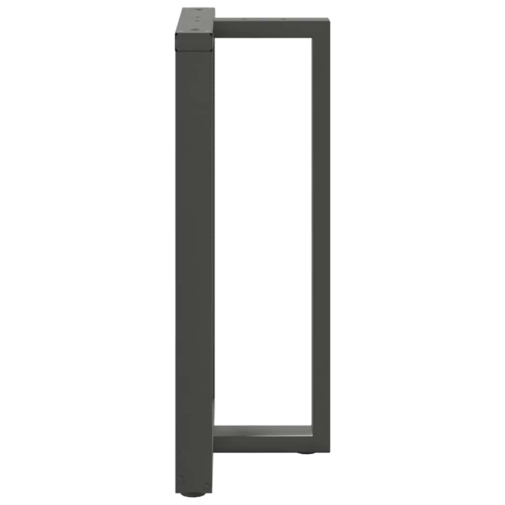 Gambe per tavolo da bar a forma di T 2 pz Antracite 60x35x(100-101) cm Acciaio