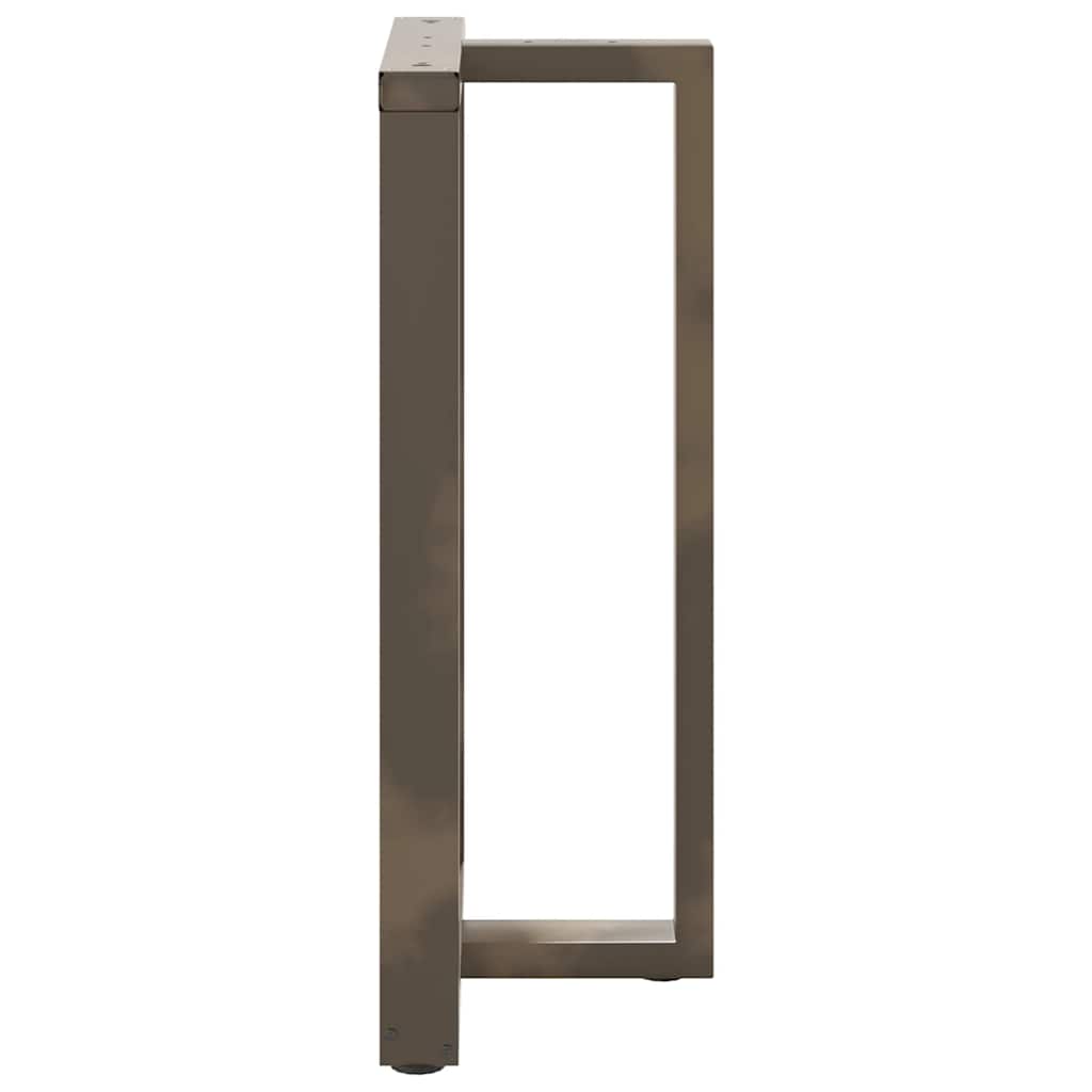 Gambe per tavolo da bar a forma di T 2 pz nere 60x35x(100-101) cm in acciaio | homemem39