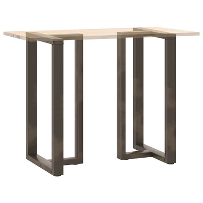 Gambe per tavolo da bar a forma di T 2 pz nere 60x35x(100-101) cm in acciaio | homemem39