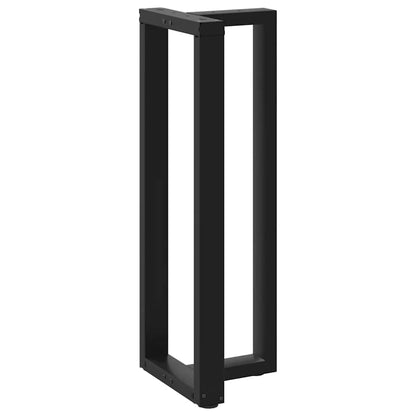 Gambe Tavolo Bar a Forma T 2 pz Nero 40x35x(111-112) cm Acciaio