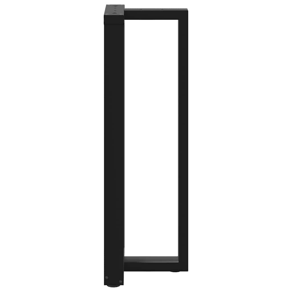 Gambe Tavolo Bar a Forma T 2 pz Nero 40x35x(111-112) cm Acciaio