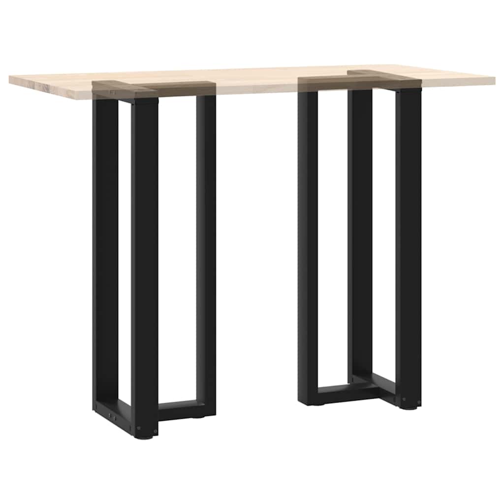 Gambe per tavolo da bar forma T 2 pz nere 40x35x(110-111) cm