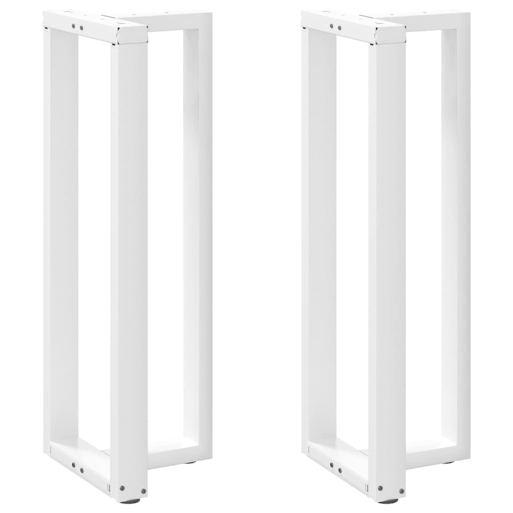 Gambe Tavolo Bar a Forma T 2pz bianco 40x35x(111-112)cm Acciaio