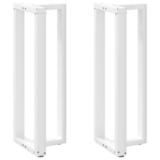 Gambe Tavolo Bar a Forma T 2pz bianco 40x35x(111-112)cm Acciaio