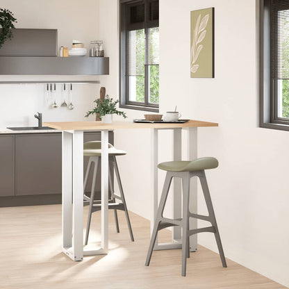 Gambe per tavolo da bar forma T 2 pz bianche 5x(110-111)