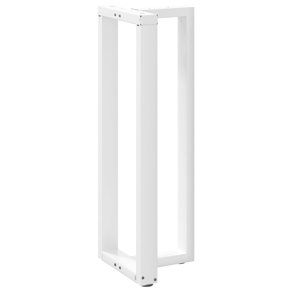 Gambe Tavolo Bar a Forma T 2pz bianco 40x35x(111-112)cm Acciaio