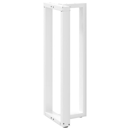 Gambe Tavolo Bar a Forma T 2pz bianco 40x35x(111-112)cm Acciaio