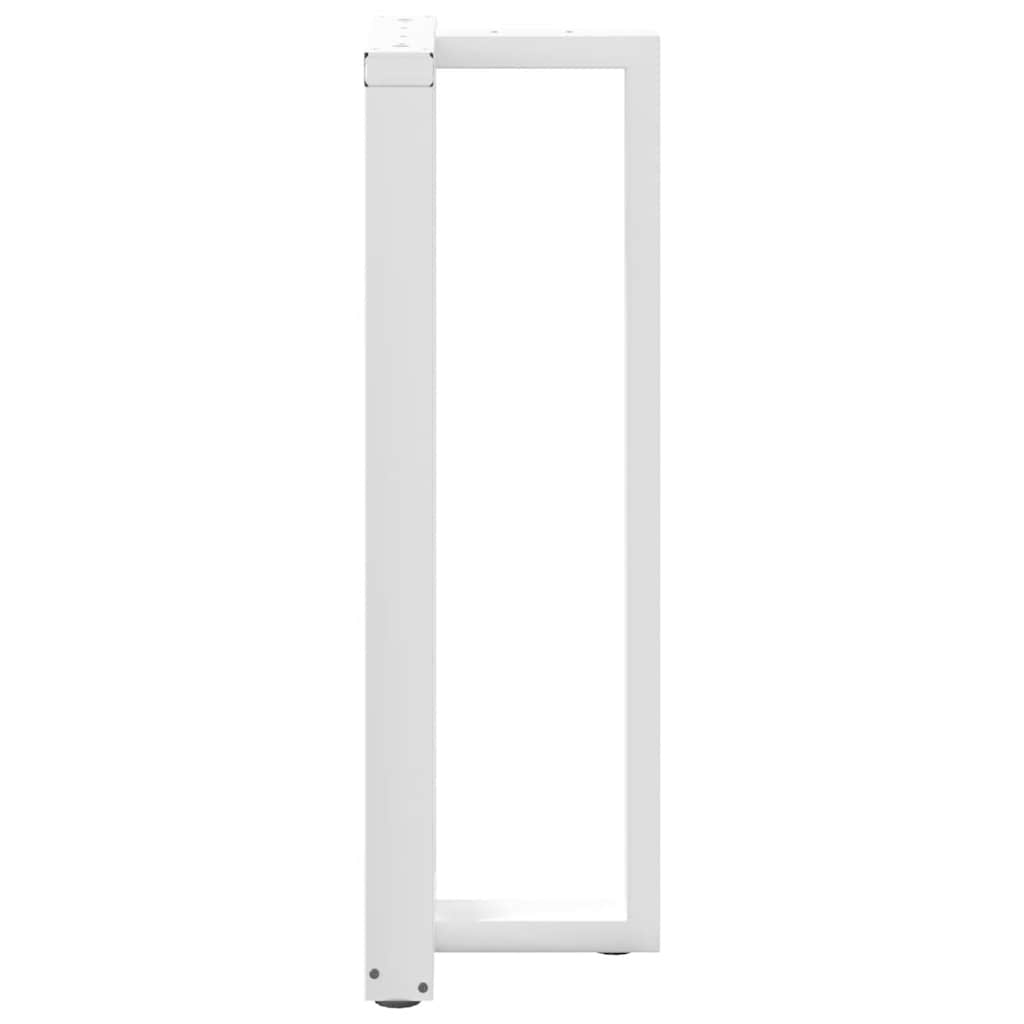 Gambe Tavolo Bar a Forma T 2pz bianco 40x35x(111-112)cm Acciaio