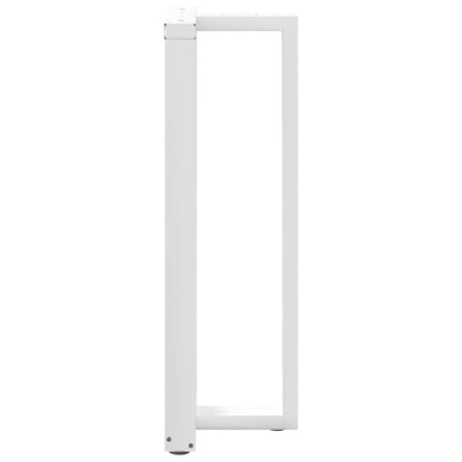 Gambe Tavolo Bar a Forma T 2pz bianco 40x35x(111-112)cm Acciaio