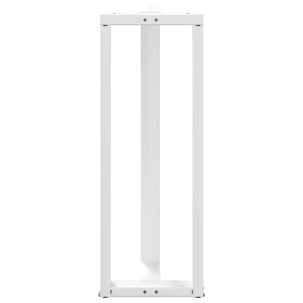 Gambe Tavolo Bar a Forma T 2pz bianco 40x35x(111-112)cm Acciaio