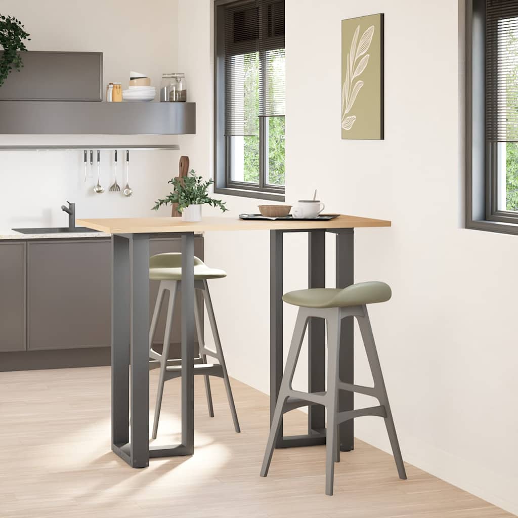 Gambe tavolo da bar forma T 2 pz Antracite 40x35x(110-111) cm