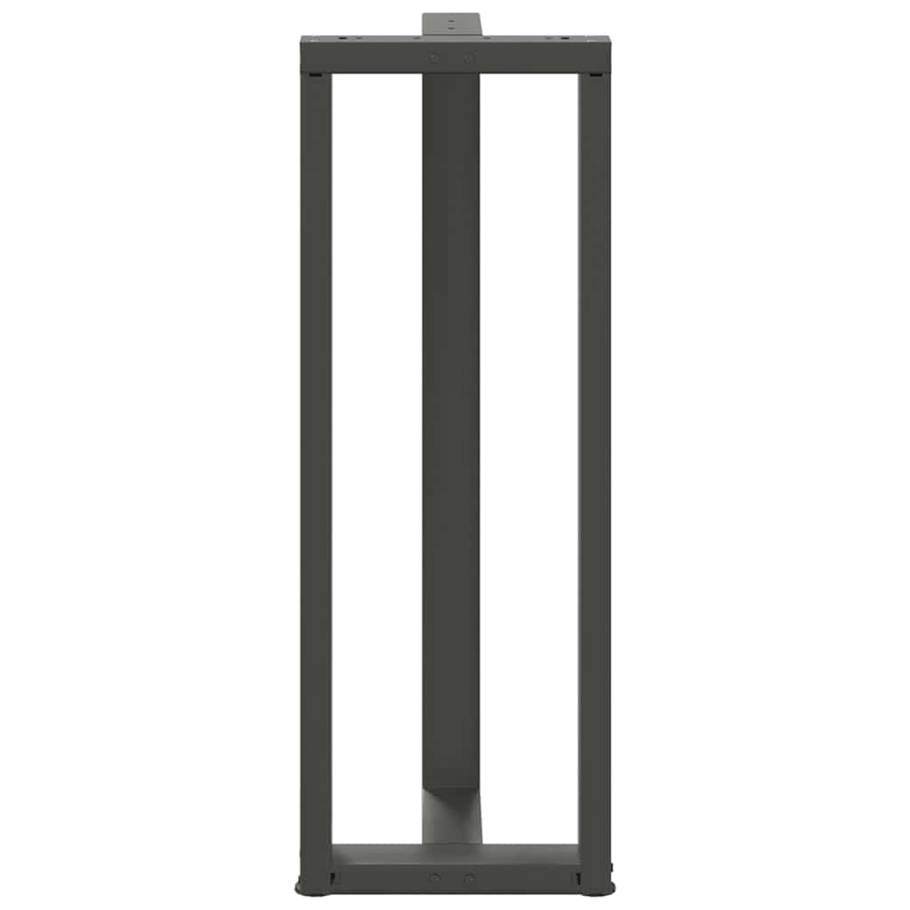 Gambe Tavolo Bar a T 2 pz Antracite 40x35x(111-112) cm Acciaio