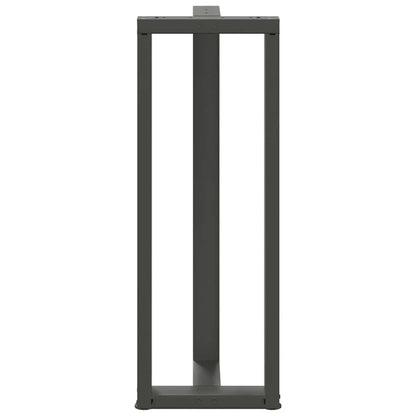 Gambe Tavolo Bar a T 2 pz Antracite 40x35x(111-112) cm Acciaio