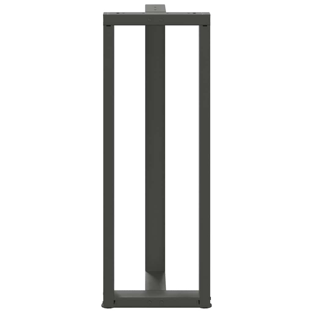 Gambe tavolo da bar forma T 2 pz Antracite 40x35x(110-111) cm