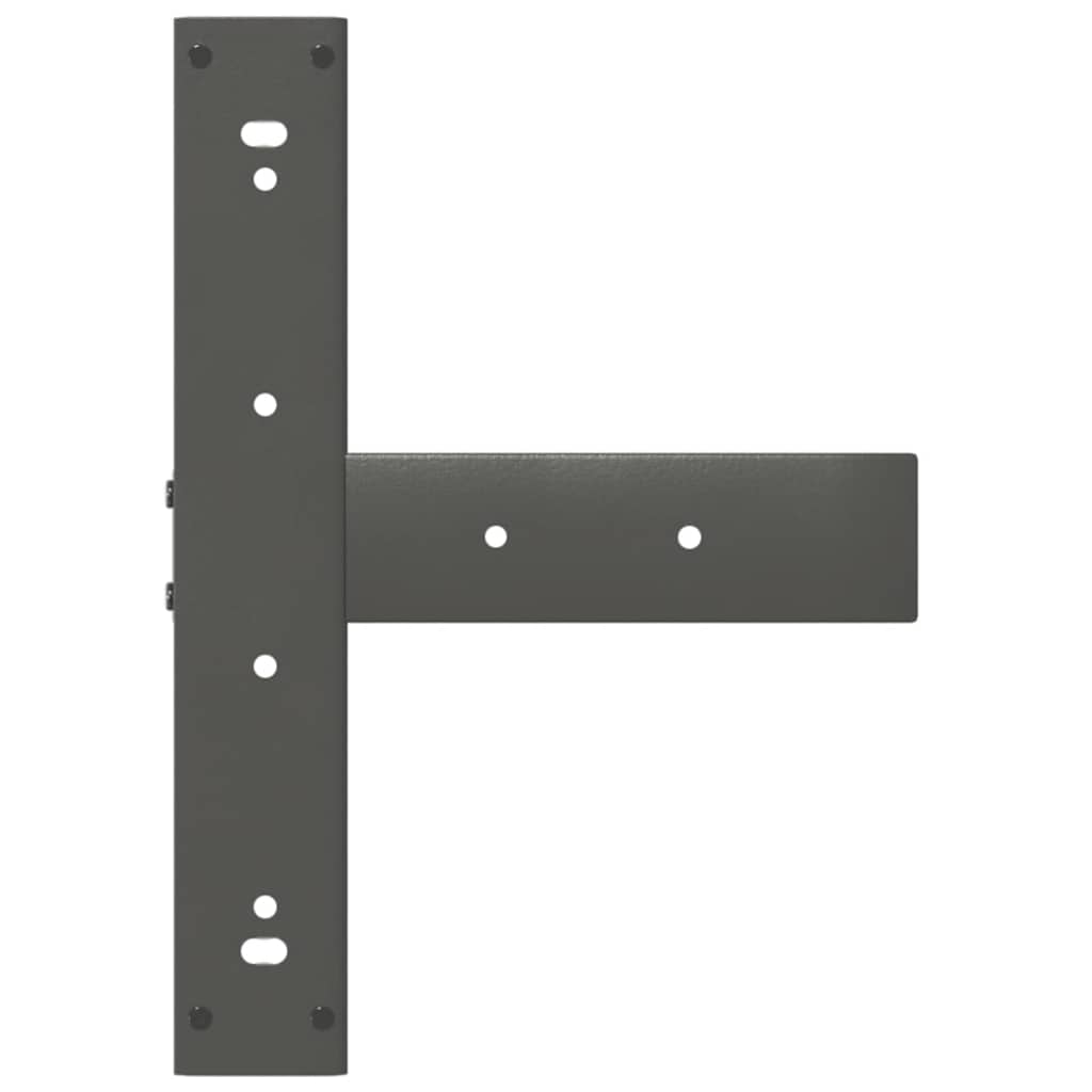 Gambe tavolo da bar forma T 2 pz Antracite 40x35x(110-111) cm